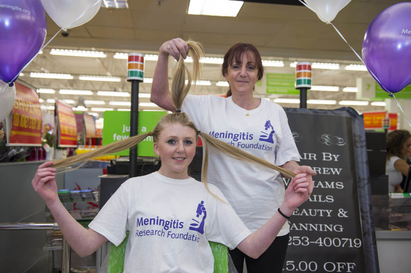 Aimee Lawton Meningitis Research Head Shave