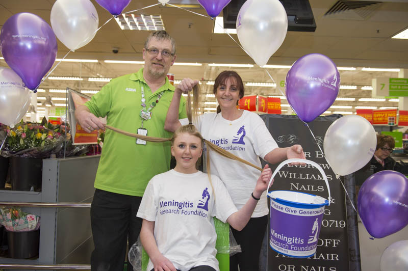 Aimee Lawton Meningitis Research Head Shave