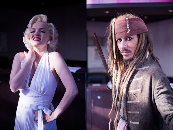 Marilyn Monroe and Jack Sparrow