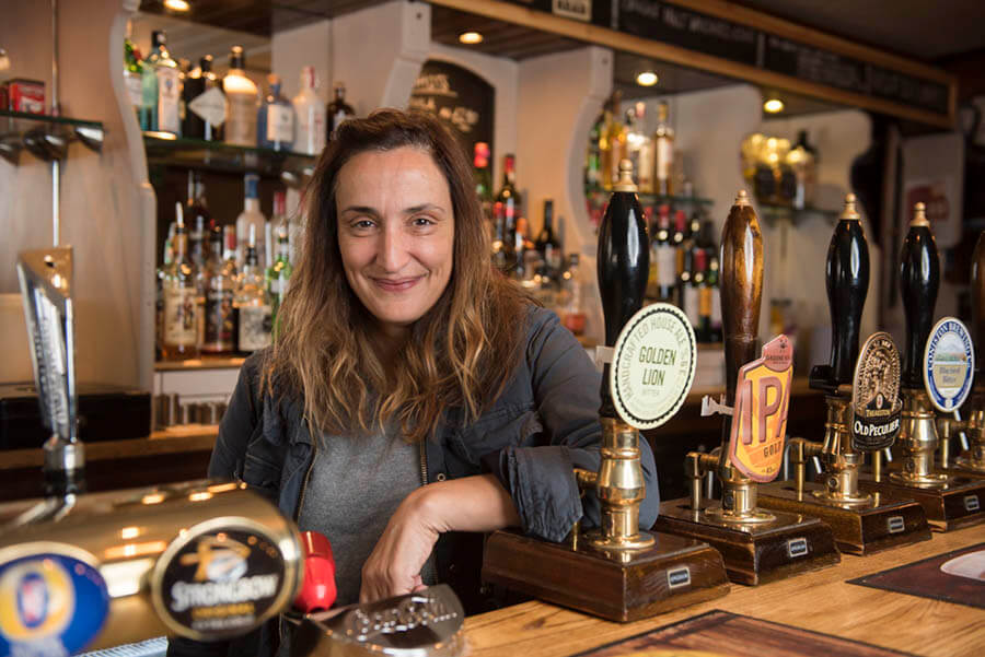 Simone, The Golden Lion Pub's Landlady