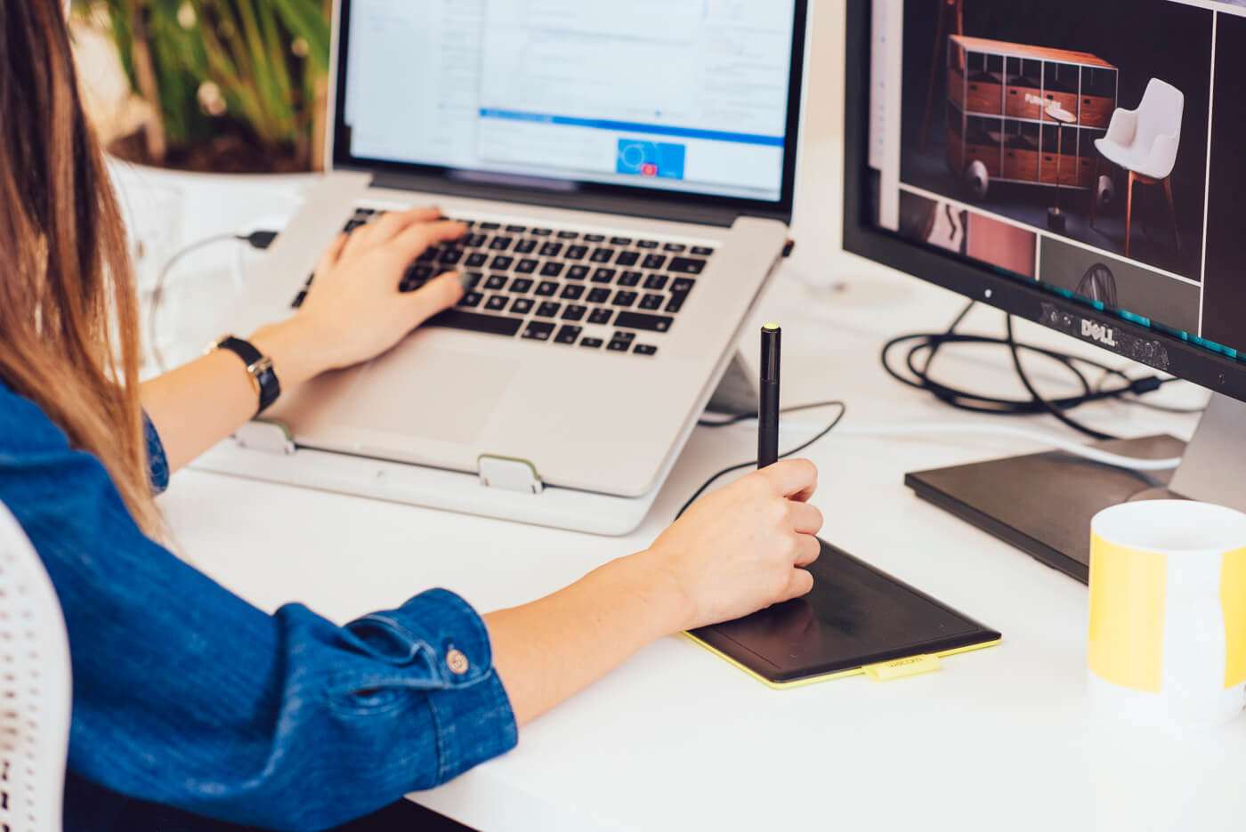 Logicspot Team Member Working on Computer